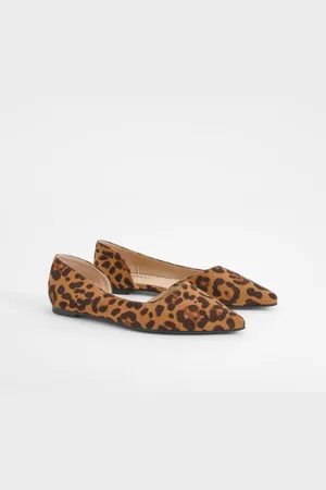 Boohoo Chaussures Plates Pointues À Découpes Et Imprimé Léopard