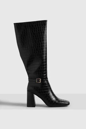 Boohoo Bottes Hautes À Talon Carré