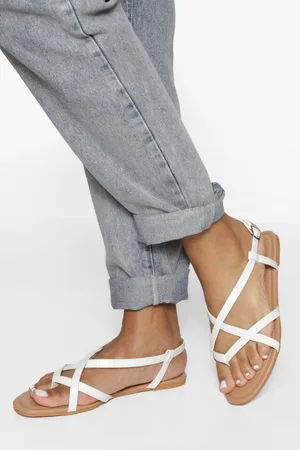 Boohoo Sandales Basiques Effet Croco,Pointure Large