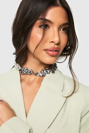 Boohoo Collier Argenté,Gris