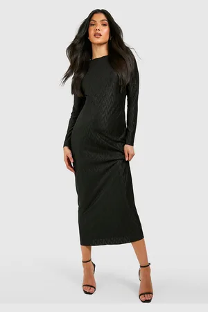 Boohoo Maternité,Robe De Grossesse Longue Plissée