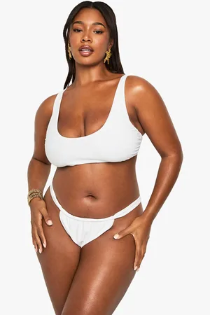 Boohoo Grande Taille,Haut De Maillot À Col Rond