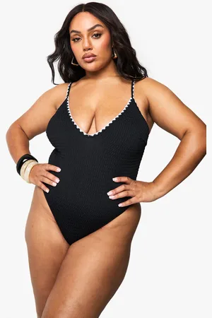 Boohoo Grande Taille,Maillot De Bain À Coutures Contrastantes