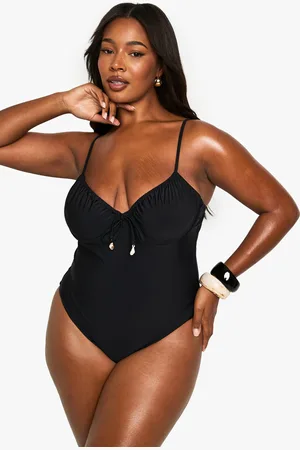Boohoo Grande Taille,Maillot De Bain Une Pièce Froncé