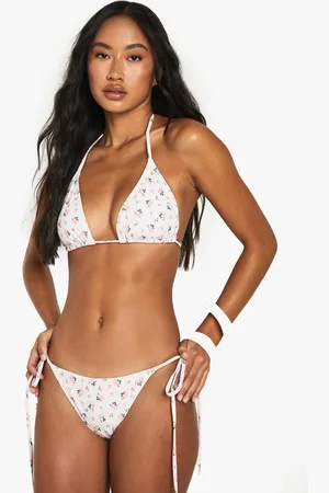 Boohoo Bas De Maillot Fleuri Noué