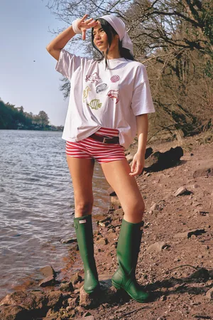 Boohoo Mini Short Côtelé À Rayures