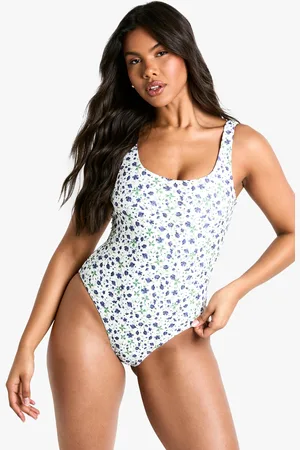 Boohoo Maillot De Bain Fleuri À Col Carré