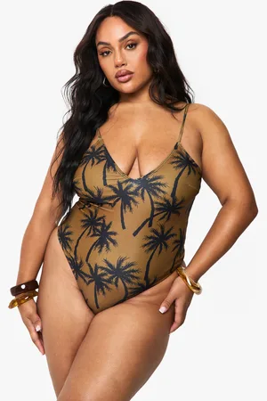 Boohoo Grande Taille,Maillot De Bain À Imprimé Palmier