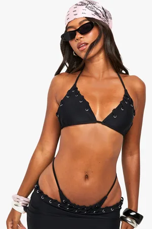 Boohoo Haut De Maillot Triangle Œillet