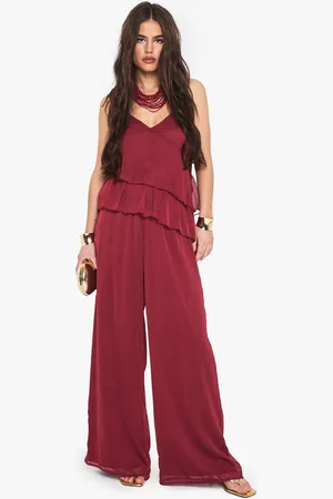 Boohoo Pantalon Plissé En Mousseline De Soie