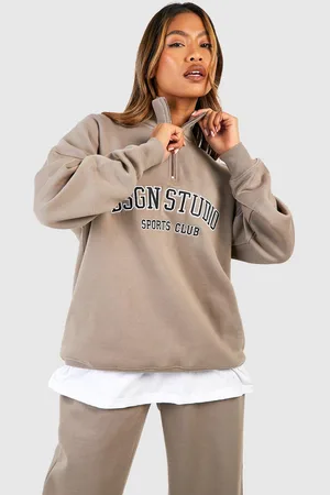 Boohoo Sweat Oversize Zippé À Slogan Dsgn Studio
