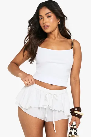 Boohoo "Petite",Short Large À Volants