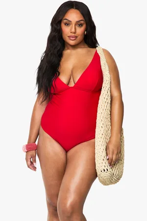 Boohoo Grande Taille,Maillot De Bain À Décolleté Plongeant