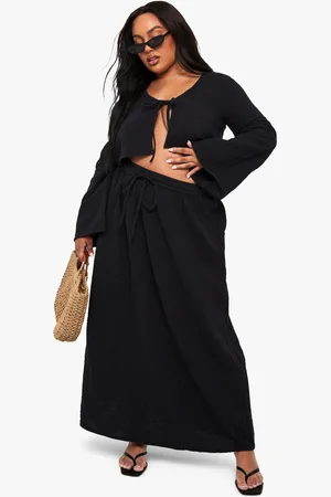 Boohoo Grande Taille,Jupe Longue Nouée