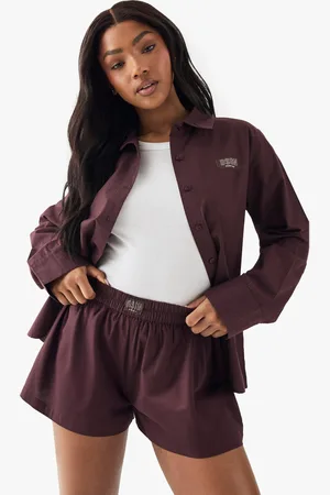 Boohoo Short Confort En Popeline