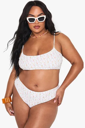 Boohoo Grande Taille,Haut De Maillot Triangle Fleuri