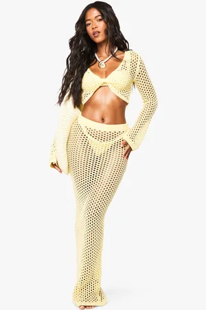 Boohoo Jupe Longue De Plage En Crochet