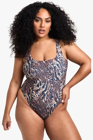 Boohoo Grande Taille,Maillot De Bain Basique À Imprimé Léopard