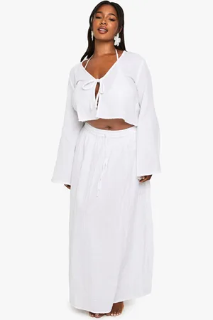 Boohoo Grande Taille,Jupe Longue Nouée