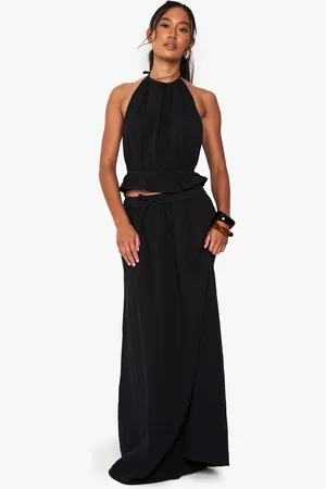 Boohoo Jupe Longue Nouée En Mousseline De Soie