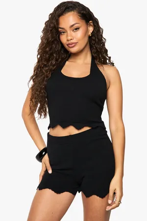 Boohoo Top À Dos Nu En Maille Volumineuse Et Short