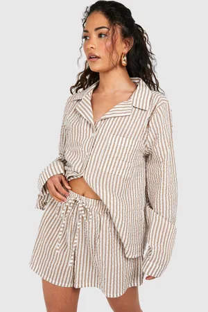 Boohoo "Petite",Ensemble Rayé À Manches Longues