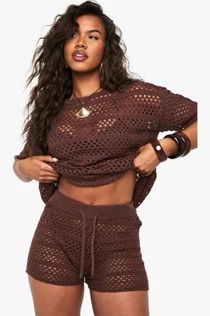 Boohoo Ensemble Oversize En Crochet Avec Top En Maille Et Short