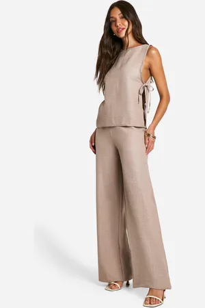 Boohoo Ensemble Avec Top Noué Et Pantalon Large