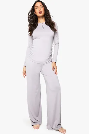 Boohoo Maternité,Ensemble Confort À Bouton Contrastant