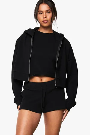 Boohoo Sweat À Capuche Zippé En Tissu Gaufré