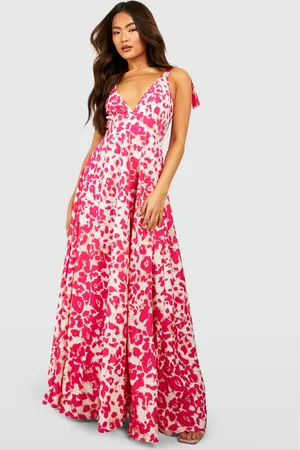 Boohoo Robe Longue Décolletée À Imprimé Animal