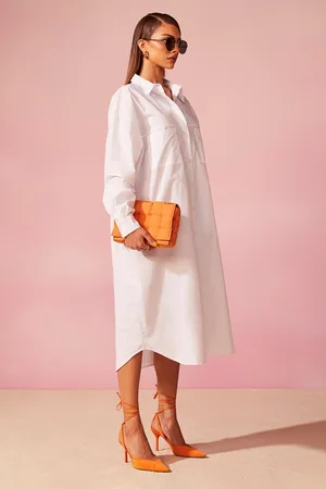 Boohoo Robe Chemise Longue En Coton