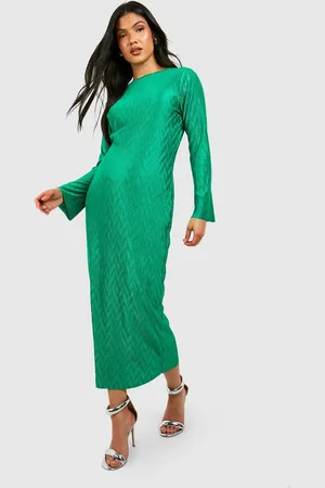Boohoo Maternité,Robe De Grossesse Longue Plissée