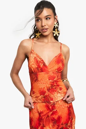 Boohoo Corset Fleuri En Mousseline De Soie