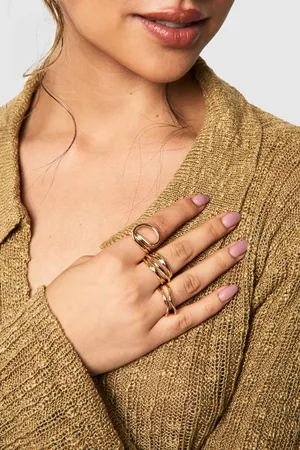 Boohoo Lot De 3 Bagues À Découpe