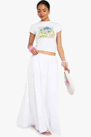 Boohoo Jupe Longue Trapèze Tissée