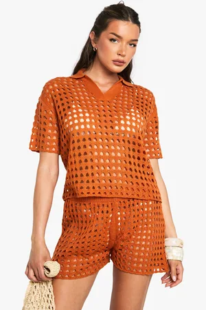 Boohoo Ensemble Oversize En Crochet Avec Short