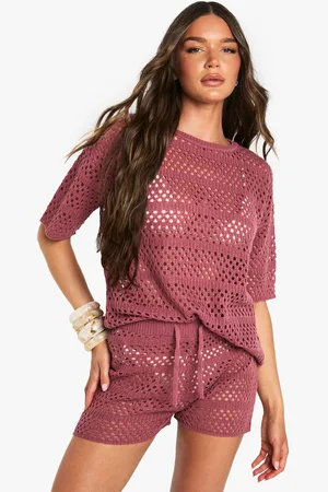 Boohoo Ensemble Oversize En Crochet Avec Top En Maille Et Short