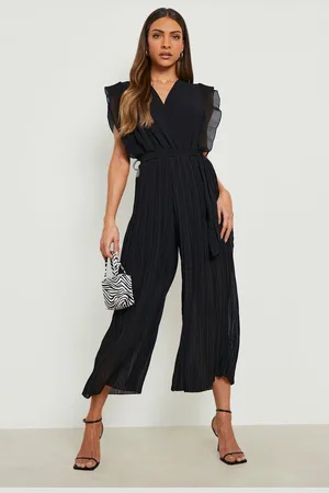 Boohoo Combinaison Plissée À Manches Volantées