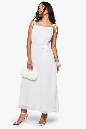 Boohoo Robe Longue Nouée En Mousseline De Soie