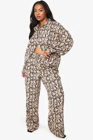 Boohoo Grande Taille,Pantalon Large À Cordon De Serrage