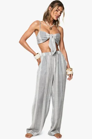 Boohoo Pantalon De Plage Pailleté En Coton