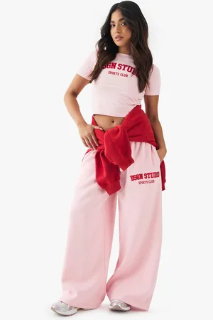Boohoo "Petite",Jogging Droit À Slogan