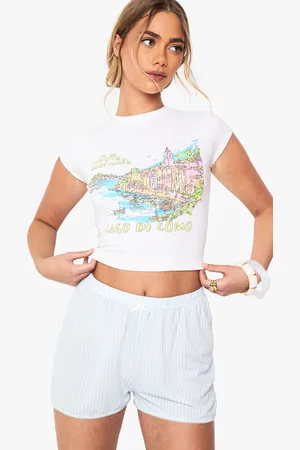Boohoo Short Large Texturé À Rayures