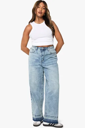 Boohoo Grande Taille,Jean Droit Effiloché