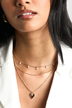 Boohoo Collier À Chaînes Multiples Et Cœur