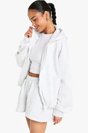 Boohoo Sweat À Capuche Zippé Et Ourlet Texturé