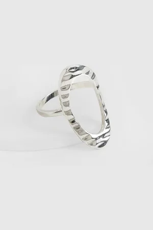 Boohoo Bague Ovale,Gris