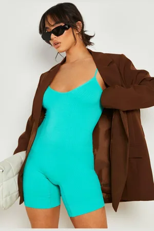 Boohoo Combishort Côtelé Sans Coutures