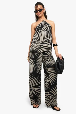 Boohoo Combinaison Large À Imprimé Palmier